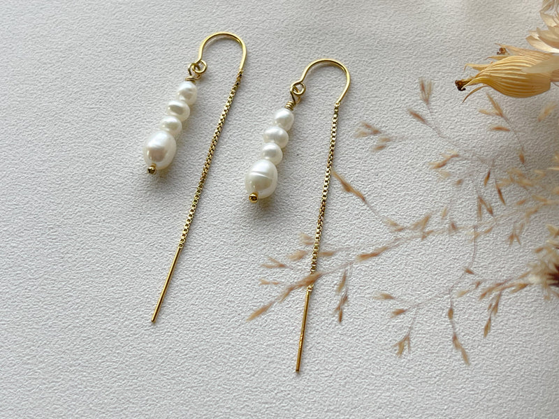 Boucles d'oreilles Orca posées, S'TELLE création bijoux