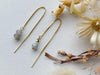 Boucles d'oreilles Marceline, Labradorite, posées, S'TELLE création bijoux