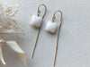 Boucles d'oreilles Alix, Jade blanc posées, S'TELLE création bijoux