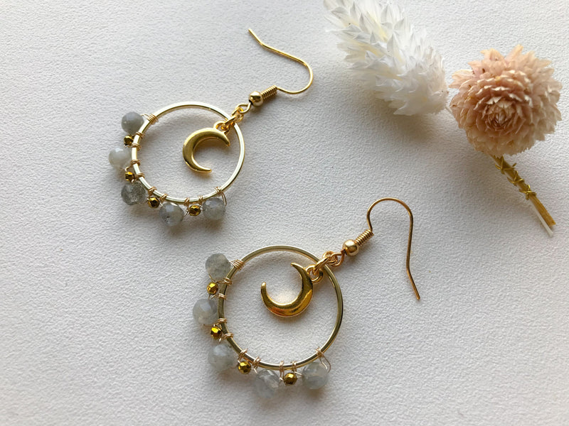 Boucles d'oreilles Luna - S'TELLE création bijoux